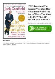 The Success Principles By Jack Canfield Ebook
